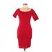 Lulus Casual Dress - Bodycon: Red Print Dresses - Women's Size Large