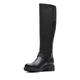 Clarks Women's Hearth Rae Knee High Boot, Black Leather, 11