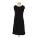 MSK Casual Dress - Shift Crew Neck Short sleeves: Black Print Dresses - Women's Size 4