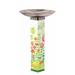 Studio M Sweet Spring Stainless Steel Top Birdbath Plastic/Metal in Green/Pink/Red | 31 H x 5 W x 5 D in | Wayfair BB1093