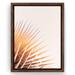 Bay Isle Home™ Pastel Palm Framed On Canvas Print Canvas, Glass in Yellow | 16 H x 20 W x 0.75 D in | Wayfair 7E7226FD72AB46D7BF53726F7B742305