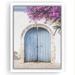 Ebern Designs Greek Door by Sisi & Seb Modern Wall Art Decor - Floating Canvas Frame Canvas, Glass | 20 H x 16 W x 0.75 D in | Wayfair