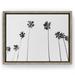 Bayou Breeze Black & White Palms By Gal Design Modern Wall Art Decor - Floating Canvas Frame Canvas, Glass | 20 H x 30 W x 0.75 D in | Wayfair