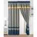 Red Barrel Studio® Arinjay Polyester Room Darkening Curtain Pair 84.0 H x 60.0 W in Polyester in Navy/Gray/Yellow | 60" W X 84" H | Wayfair