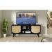 Bay Isle Home™ Ademiposi 58” Media Console w/ Rattan Doors for 55/60/65 inch TV Wood in Black | Wayfair 909463CA71B043B98EB04111DD985820