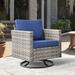 Latitude Run® Outdoor Bobia Rocking Wicker Chair w/ Cushions in Gray | 29.13 H x 27.95 W x 28.15 D in | Wayfair 213420F794334A07B891AA8997482BE6