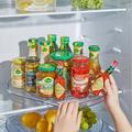Prep & Savour Deriona Lazy Susan Turntable Organizer for Refrigerator, Clear Rectangular Fridge Organizer Storage | Wayfair