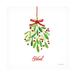 The Holiday Aisle® Holiday Mistletoe On Canvas by Farida Zaman Print Canvas in Black | 35 H x 35 W x 2 D in | Wayfair