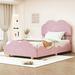 Gemma Violet Caver Platform Bed Upholstered/Velvet, Solid Wood in Pink | 39.42 H x 41.32 W x 78.11 D in | Wayfair 5D0E5516A3FB484EA02A4C0294E8FCFC