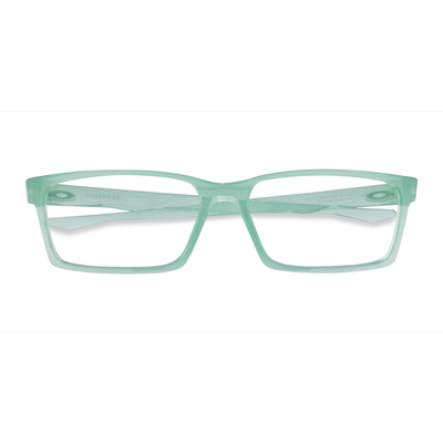 Unisex s rectangle Transparent Green Plastic Prescription eyeglasses - Eyebuydirect s Oakley Overhead