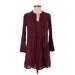 Old Navy Casual Dress - Popover: Burgundy Dresses - Women's Size Small