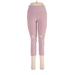 X by Gottex Active Pants - High Rise Skinny Leg Cropped: Pink Activewear - Women's Size Medium