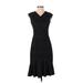 Elie Tahari Casual Dress - Sheath: Black Jacquard Dresses - Women's Size 0