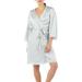 Lace Trim Silk Short Robe