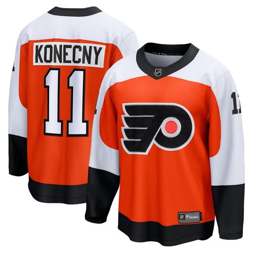 Oranges Philadelphia Flyers-Heimtrikot von Travis Konecny, Premier Breakaway-Spieler, Fanatics, Herren