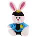 DolliBu Rose Gold Bunny Police Officer Plush Toy with Uniform and Cap - 8 inches