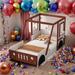 Fun Play Design Kids Platform Bed Twin Size Car Bed in Car-Shaped for Kids Boys Girls Teens