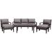 Courtyard Casual Bridgeport II 6 pc Sofa Set Includes: One Sofa, One Coffee Table, Two Club Chairs & Two Ottomans