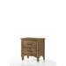 Highland 2-Drawer Wood Nightstand with Charging Outlet, Sand Dune