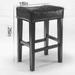 Bar Stools for Kitchen Counter Backless Faux Leather Stools Farmhouse Island Chairs - N/A