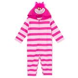 Disney Alice in Wonderland Cheshire Cat Toddler Boys Zip Up Coverall Tail Pink 2T