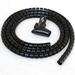 [Pack of 2] 5ft Split Loom Cable Wrap Black 30mm / 1.18in diameter Cable Management Wraps with Tool
