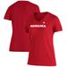 Women's adidas Scarlet Nebraska Huskers Blend V-Neck T-Shirt