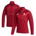 Men's adidas Scarlet Nebraska Huskers Sideline Quarter-Zip Pullover Top