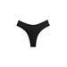 Plus Size Women's The Thong - Satin by CUUP in Black Shine (Size 5 / XL)