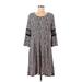 Christopher & Banks Casual Dress - A-Line: Brown Dresses - Women's Size Medium