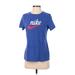 Nike Active T-Shirt: Blue Print Activewear - Women's Size Small