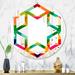 East Urban Home Hexagon Star Diamond Retro IX Modern Frameless Wall Mirror, Crystal | 31.5 H x 23.7 W x 0.24 D in | Wayfair
