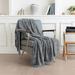 Safdie & Co. Inc. Knitted Throw Blanket Polyester in Gray | 60 H x 48 W in | Wayfair 65323.Z.74