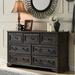 Lark Manor™ Armaan Vintage Farmhouse 7 Drawers Dresser Chests for Bedroom, Rustic Tall Chest of Drawers for Bedroom in Brown | Wayfair