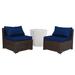 Latitude Run® Quason 3 Piece Multiple Chairs Seating Group, Wicker in Brown | Outdoor Furniture | Wayfair BF2D71BD95A349A9AC3AB73B435ACB8E