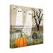 The Holiday Aisle® Haunted Pumpkin Patch II by Grace Popp - Wrapped Canvas Print Canvas in Blue/Green/White | 14 H x 14 W x 2 D in | Wayfair