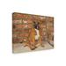 Winston Porter Pet Portrait of Troy the Staffordshire Bull Terrier by Steve Crockett - Wrapped Canvas Print Canvas in Brown/Orange/White | Wayfair