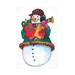 The Holiday Aisle® Snowman w/ Presents On Canvas by Wendy Edelson Canvas Art Canvas in White | 30 H x 47 W x 2 D in | Wayfair