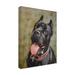 Ebern Designs Pet Portrait Of Khan The Cane Corso On Canvas by Steve Crockett Canvas Art Canvas in Black/Gray/Green | 14 H x 19 W x 2 D in | Wayfair