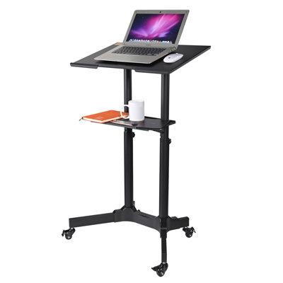 Yescom Laptop/Computer Cart Or Stand in Black | Wayfair 16CPD010-MWS001-06