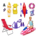 Ensemble de jeux de plage pour Barbie accessoires pour poupées de 30cm comprenant chaise de bateau
