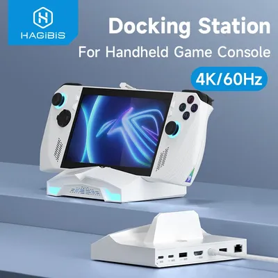 Hagibis-Station d'accueil universelle ROG Ally Steam Deck Switch OLED S6 6 en 1 4K HDMI 2.5G