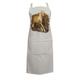 Golden Horse Natural Cotton Apron Double Pockets UK Made Baker Cook