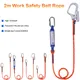 23KN High Altitude Work Safety Belt Rope Hook Electrician Protective Safe Belt Rope Wear Resistant
