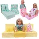 3pcs Reborn Dollhouse soft sofa Fit16-18 Inch American &43 CM Reborn New Born Baby Doll Our