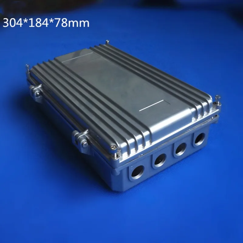 304x184x78mm DIY Aluminium Elektronik Gehäuse Verstärker Aluminium druckguss Gehäuse IP67 Signal Projekt Gehäuse Box Basisstation Image