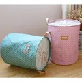 Large Capacity Collapsible Laundry Basket Polka Dots Toys Storage Bag Drawstring Closure Laundry Bag