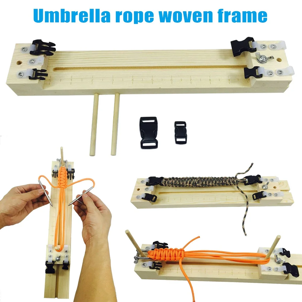 DIY Regenschirm Seil Armband Strick werkzeug Weber Holz Armband DIY Holz Paracord Jig Armband Hersteller Armband Hersteller Flechter Image