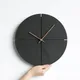 1Pcs Wooden Wall Clock Nordic Minimalist Living Room Kitchen Personality Household Black Mute Wall