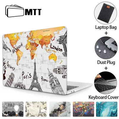 MTT Laptop Case For Macbook Pro Air 13 14 15 16 13.6 inch 2023 Cover For Macbook Pro 13 M1 M2 Chip